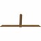 Ekena Millwork Eugene Smooth Timber Gable Bracket, Western Red Cedar, 96"W x 40"H x 1 1/2"D x 5 1/2"F, 10/12 Pitch GBW096X40X0206EUG00SWR - alternate 4